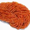 Natural Fanta Orange Carnelian Smooth Disk Button Beads Strand Length 14 Inches and Size 5mm approx. 